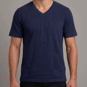 Lacivert V Yaka T-Shirt