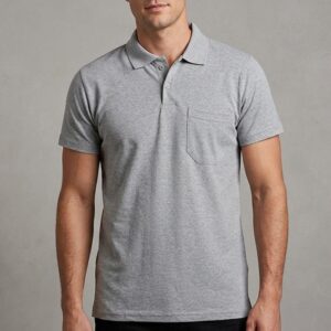 Gri Polo Yaka T-shirt