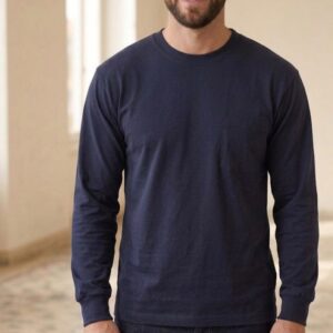 Bisiklet Lacivert Sweatshirt iki İplik Şardonlu